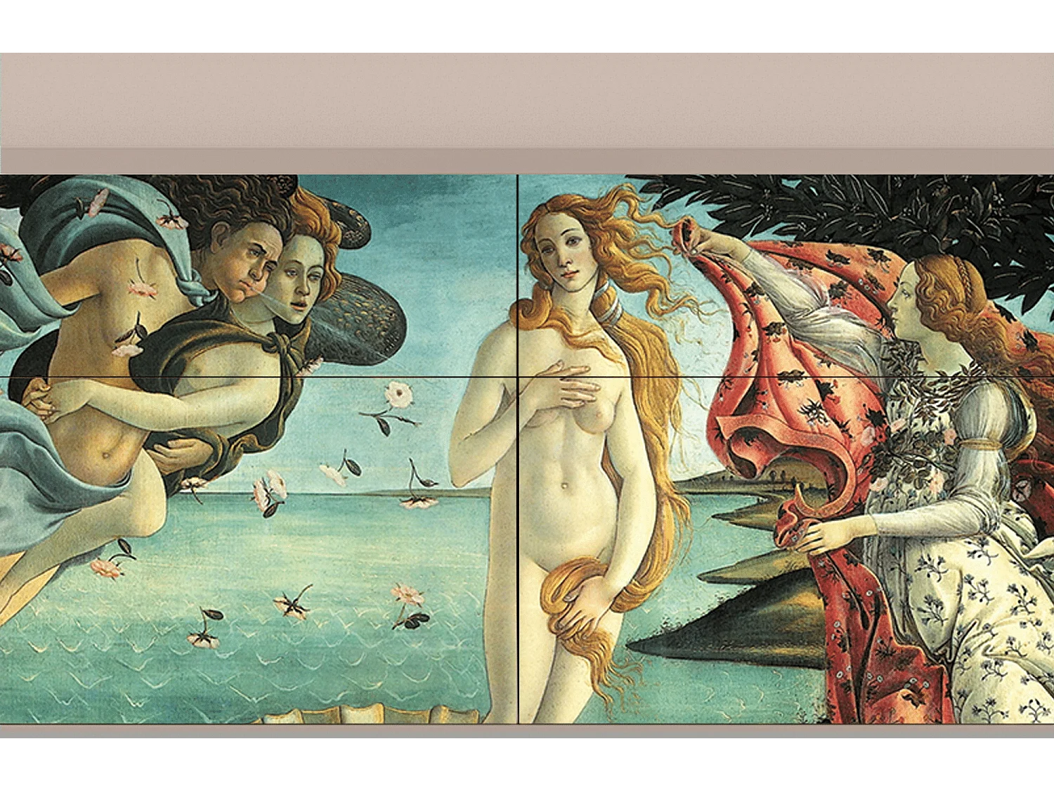 Kredens - 115x85x48 cm - BS4 - The Birth of Venus, Latte