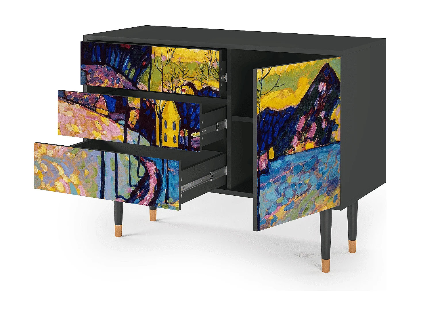 Aparador - 115х84х41 cm - S3 - Winter Landscape, Antracita