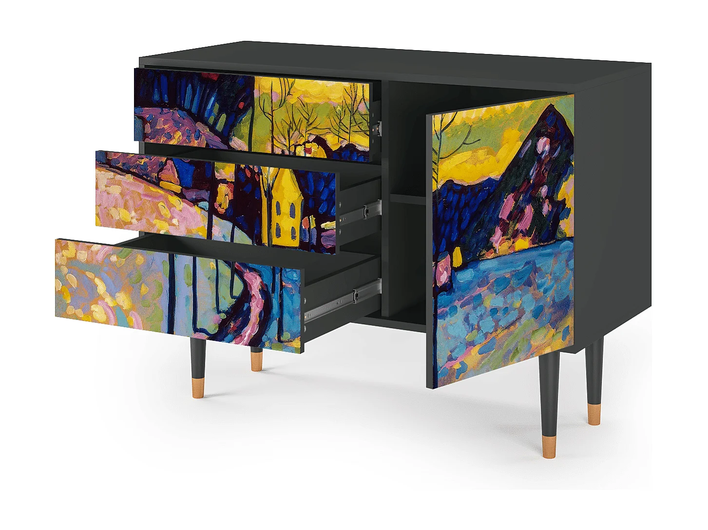 Aparador - 115х84х41 cm - S3 - Winter Landscape, Antracita