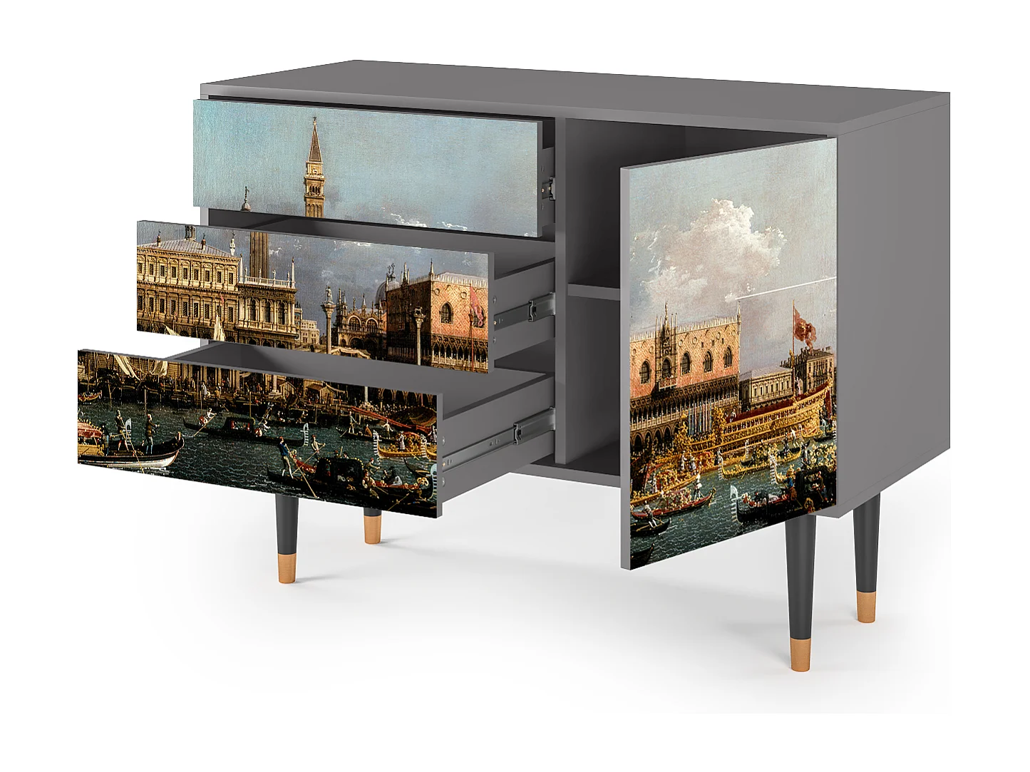 Credenza - 115х84х41 cm - S3 - View Across the Plains , Grigio