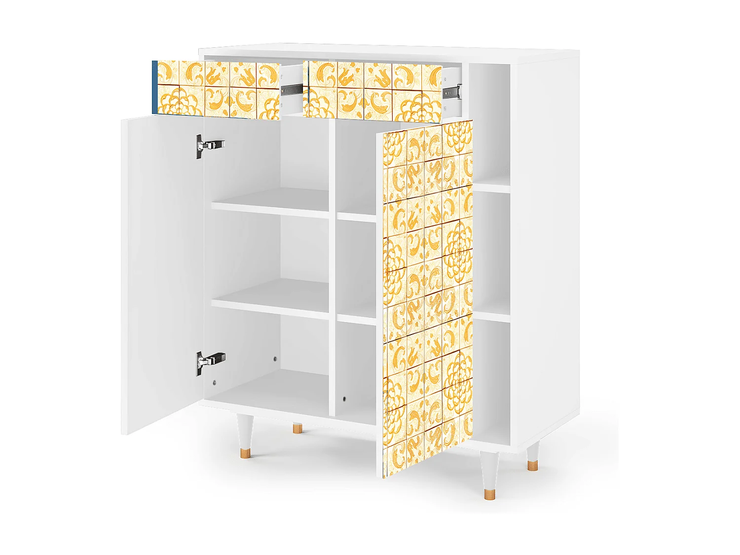 Aparador - 96х110х41 cm - BS6 - Sunshiny Tile, Branco