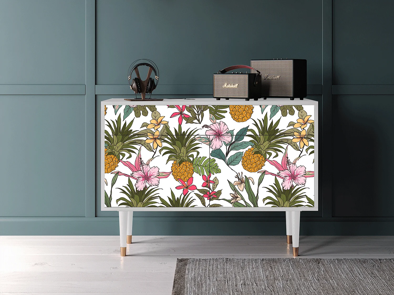 Dressoir - 115x85x48 cm - BS4 - Estival Fruit, Wit
