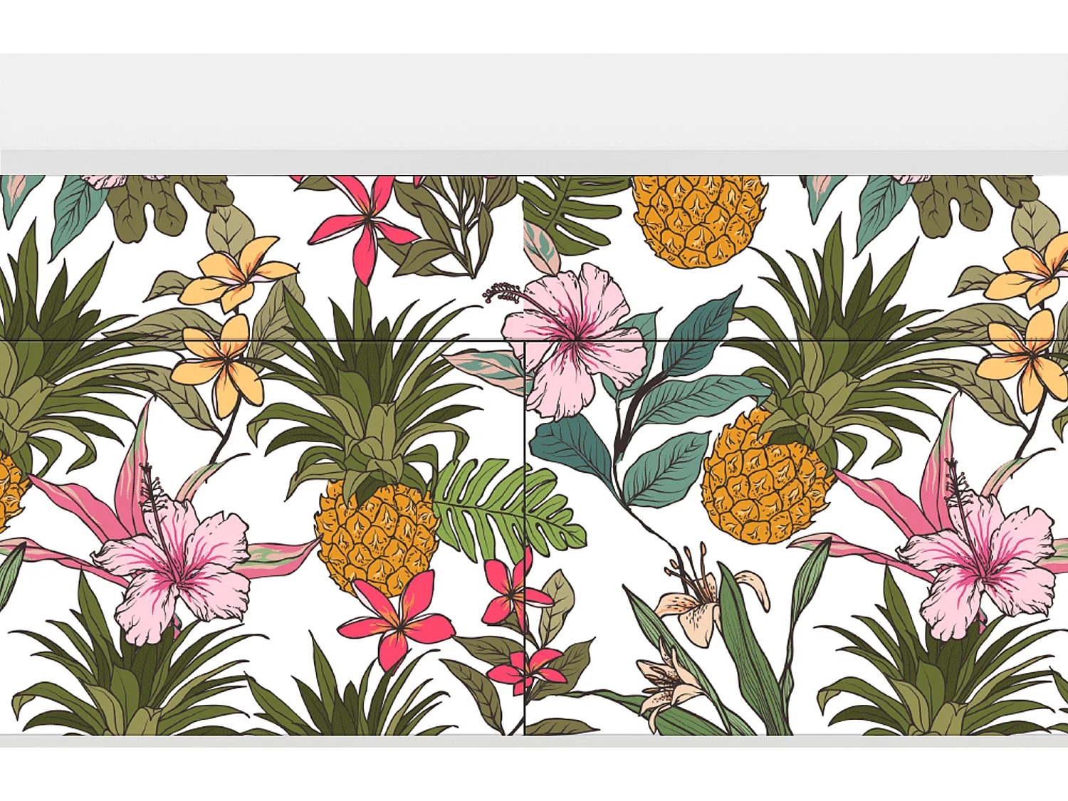 Dressoir - 115x85x48 cm - BS4 - Estival Fruit, Wit