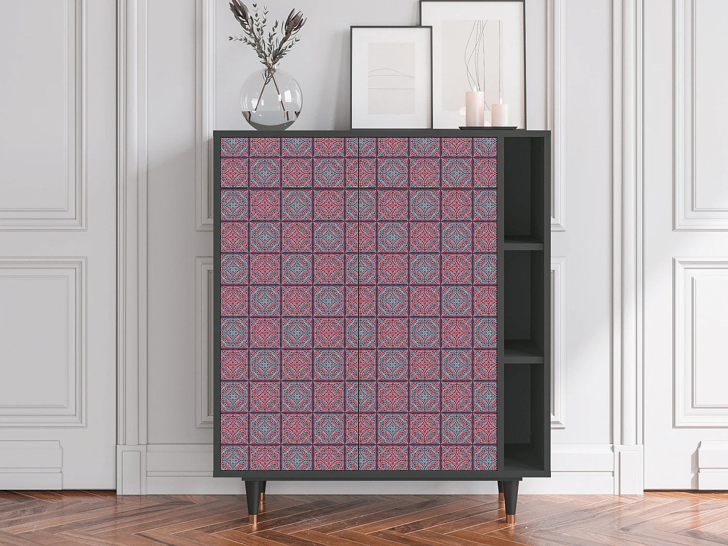 Sideboard - 96х110х41 cm - BS6 - Riviera Mosaic, Anthrazit