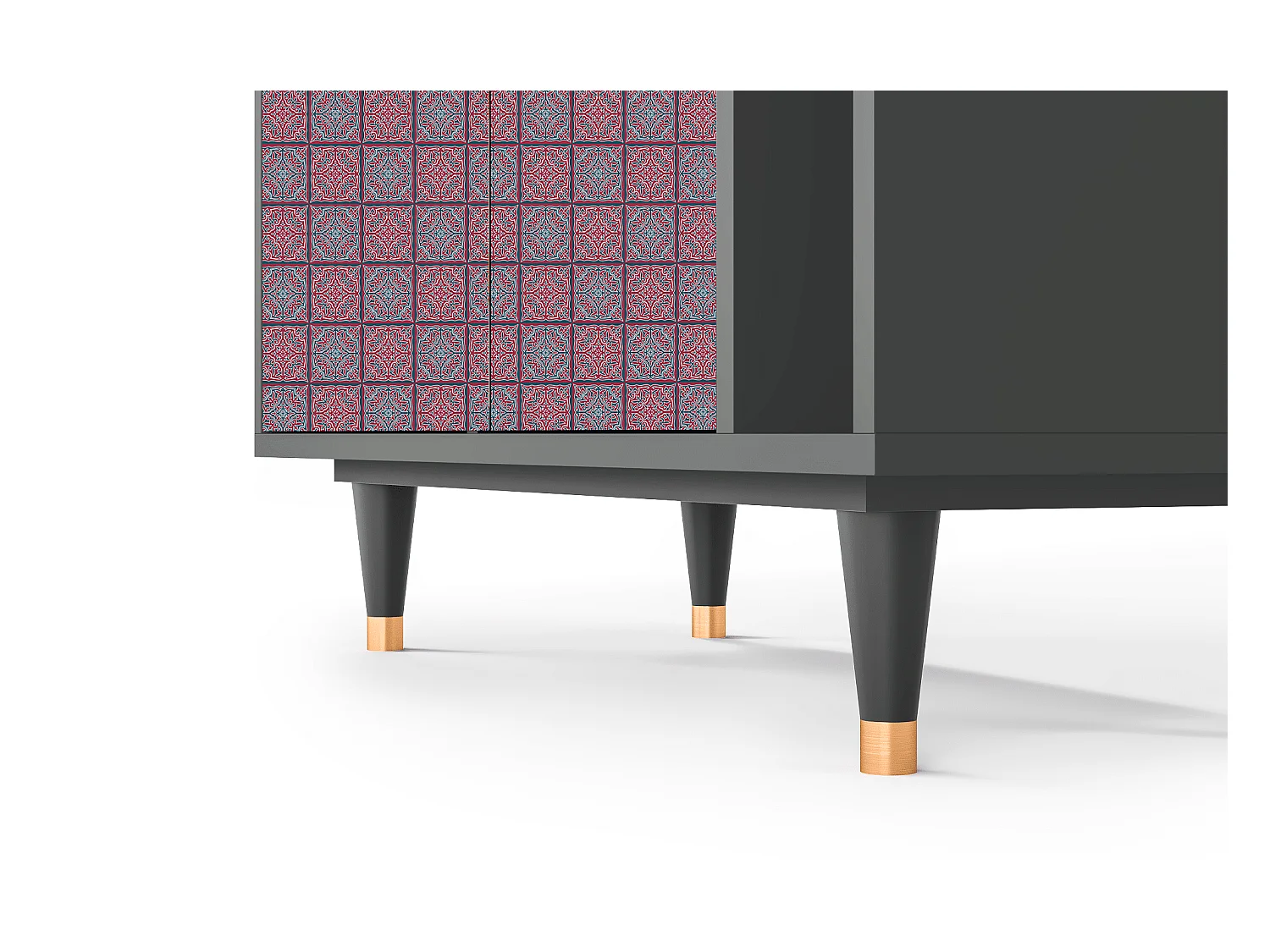 Kredens - 96х110х41 cm - BS6 - Riviera Mosaic, Antracyt