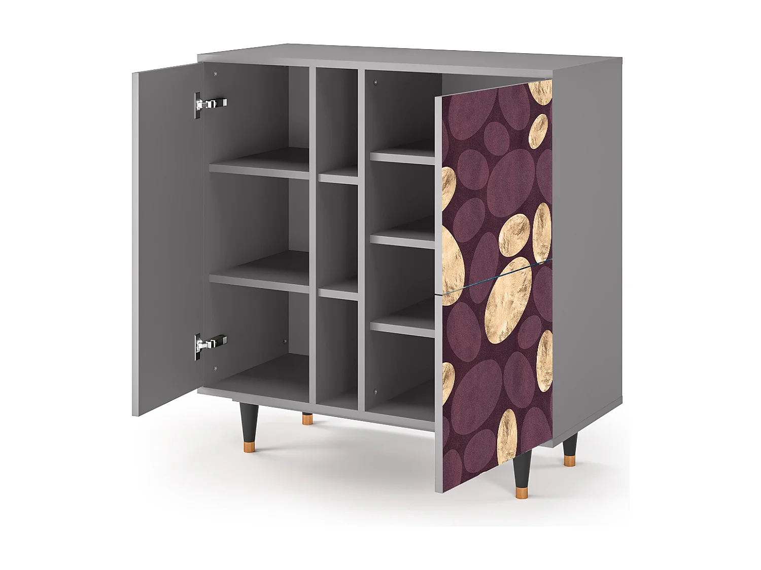 Kredens - 94х96х41 cm - BS5 - Fine Wine, Szary