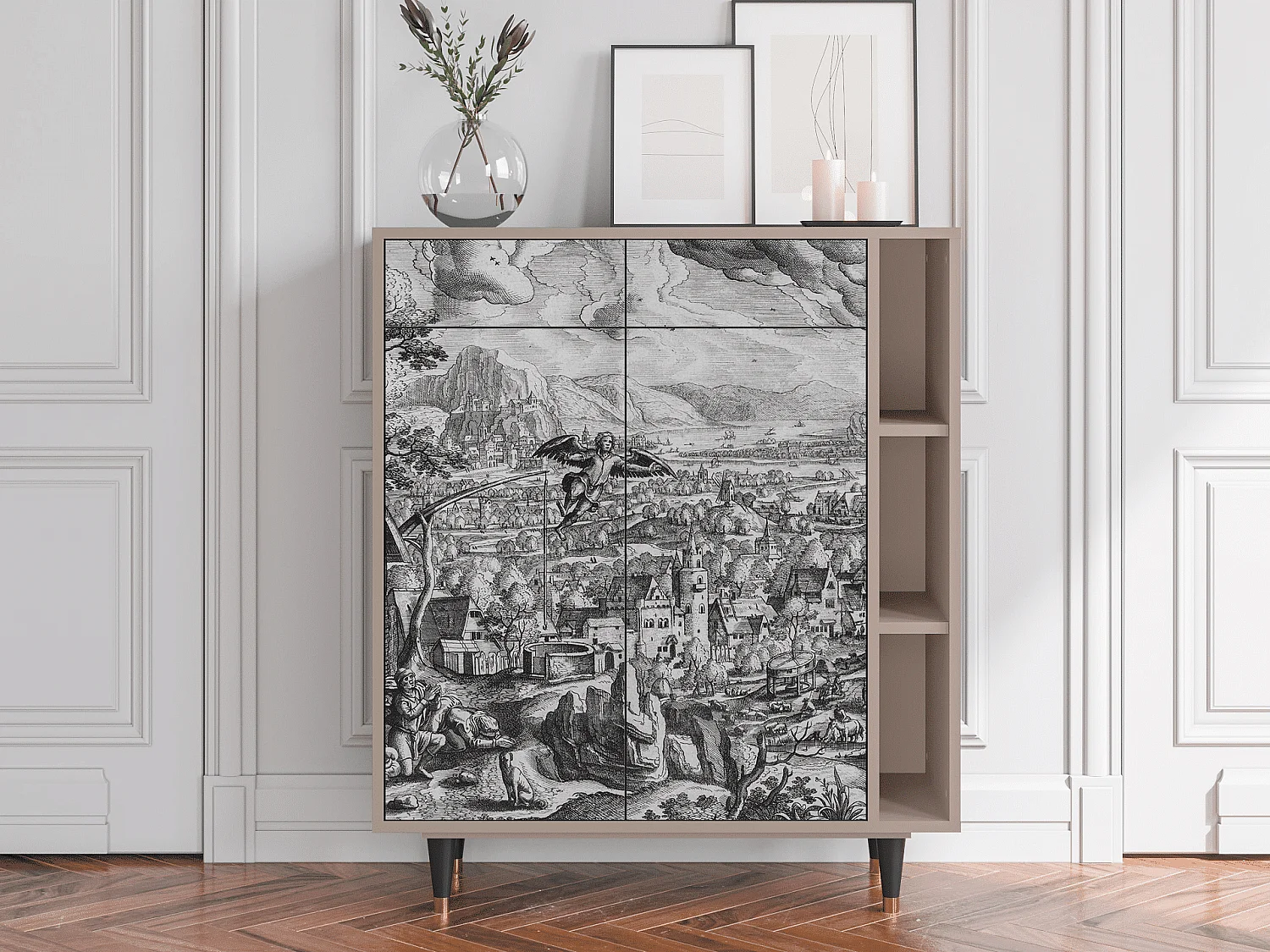 Kredens - 96х110х41 cm - BS6 - Departure, Latte