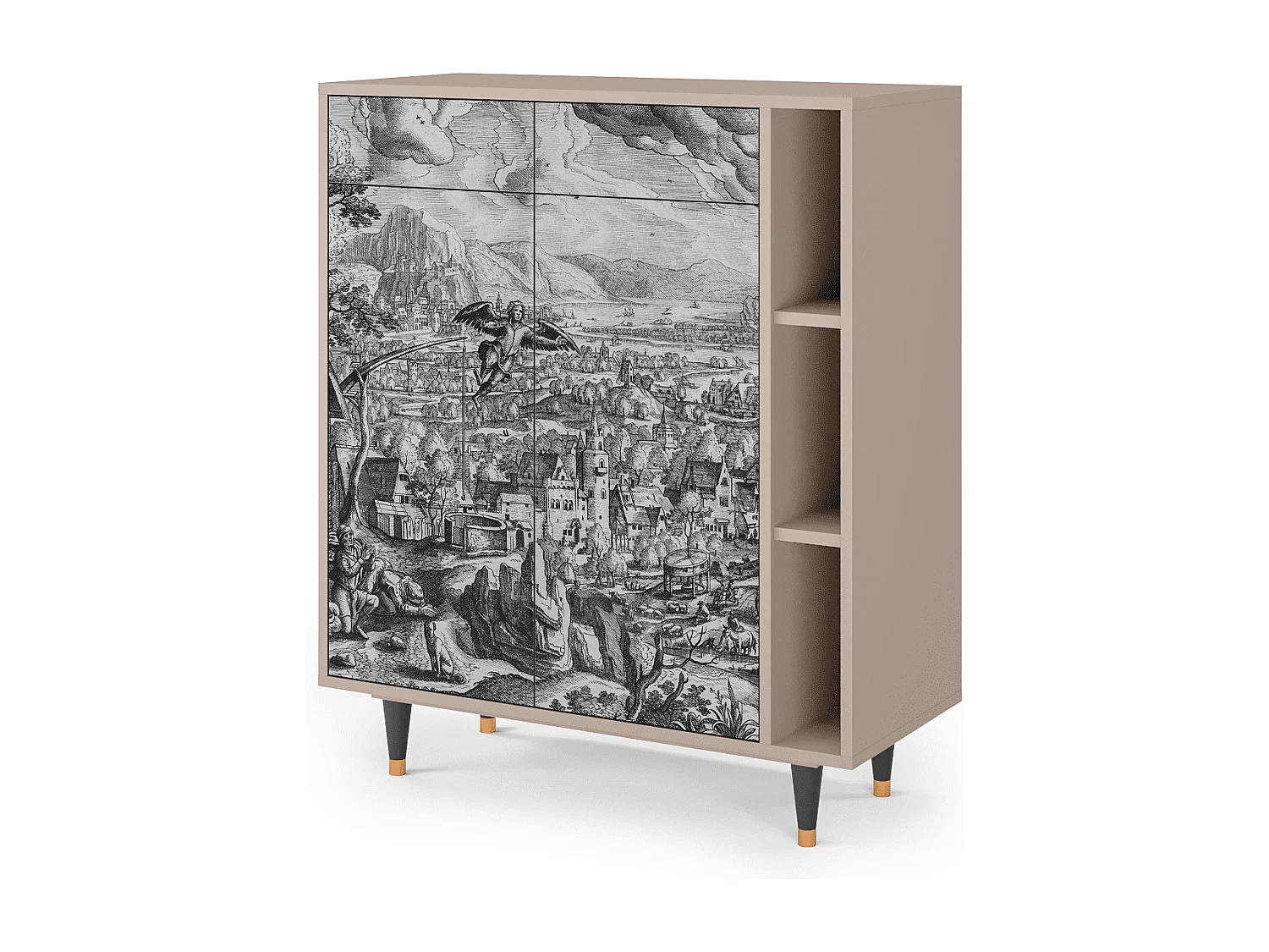 Kredens - 96х110х41 cm - BS6 - Departure, Latte