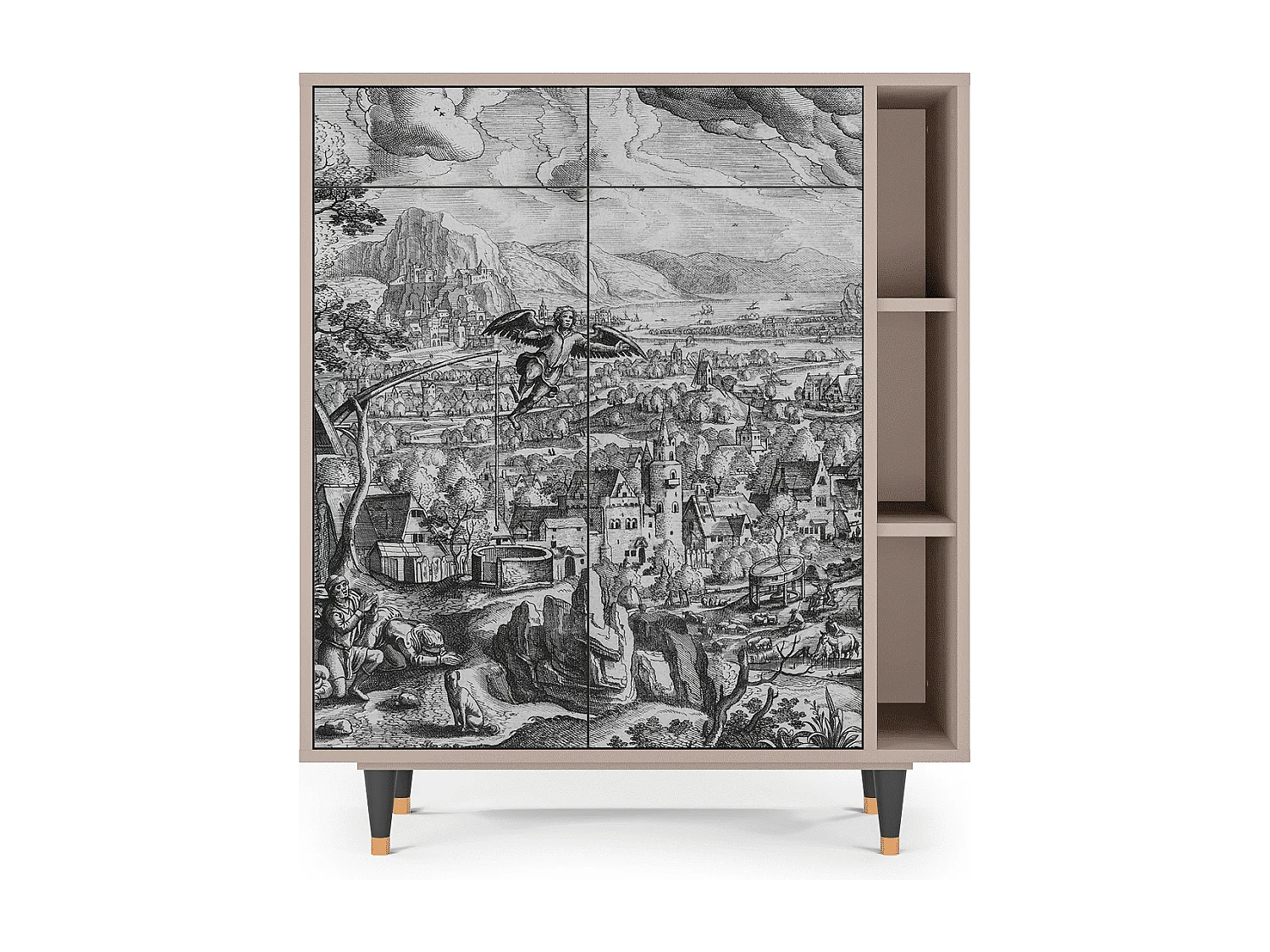 Kredens - 96х110х41 cm - BS6 - Departure, Latte