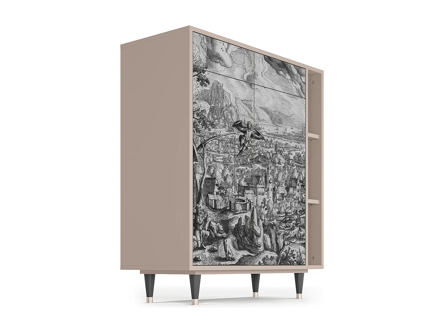 Kredens - 96х110х41 cm - BS6 - Departure, Latte