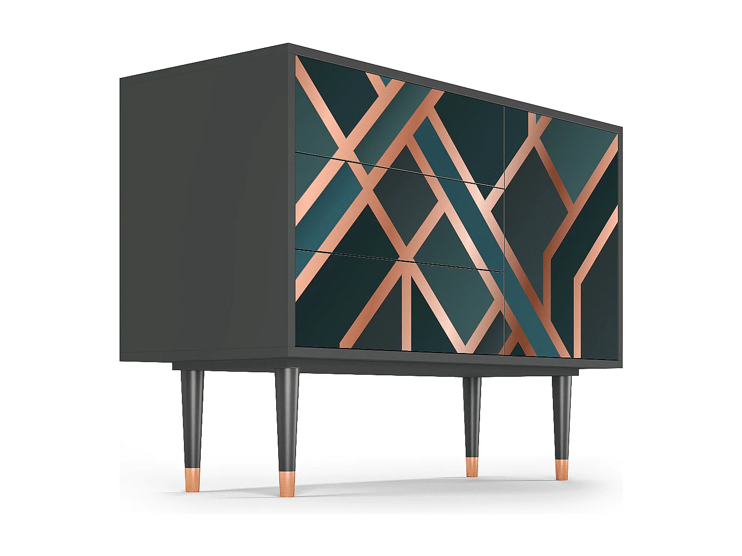 Aparador - 115х84х41 cm - S3 - Bronze Crossroad, Antracite