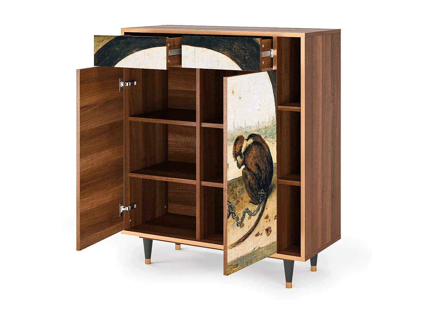 Buffet - 96х110х41 cm - BS6 - Two Monkeys, Noyer