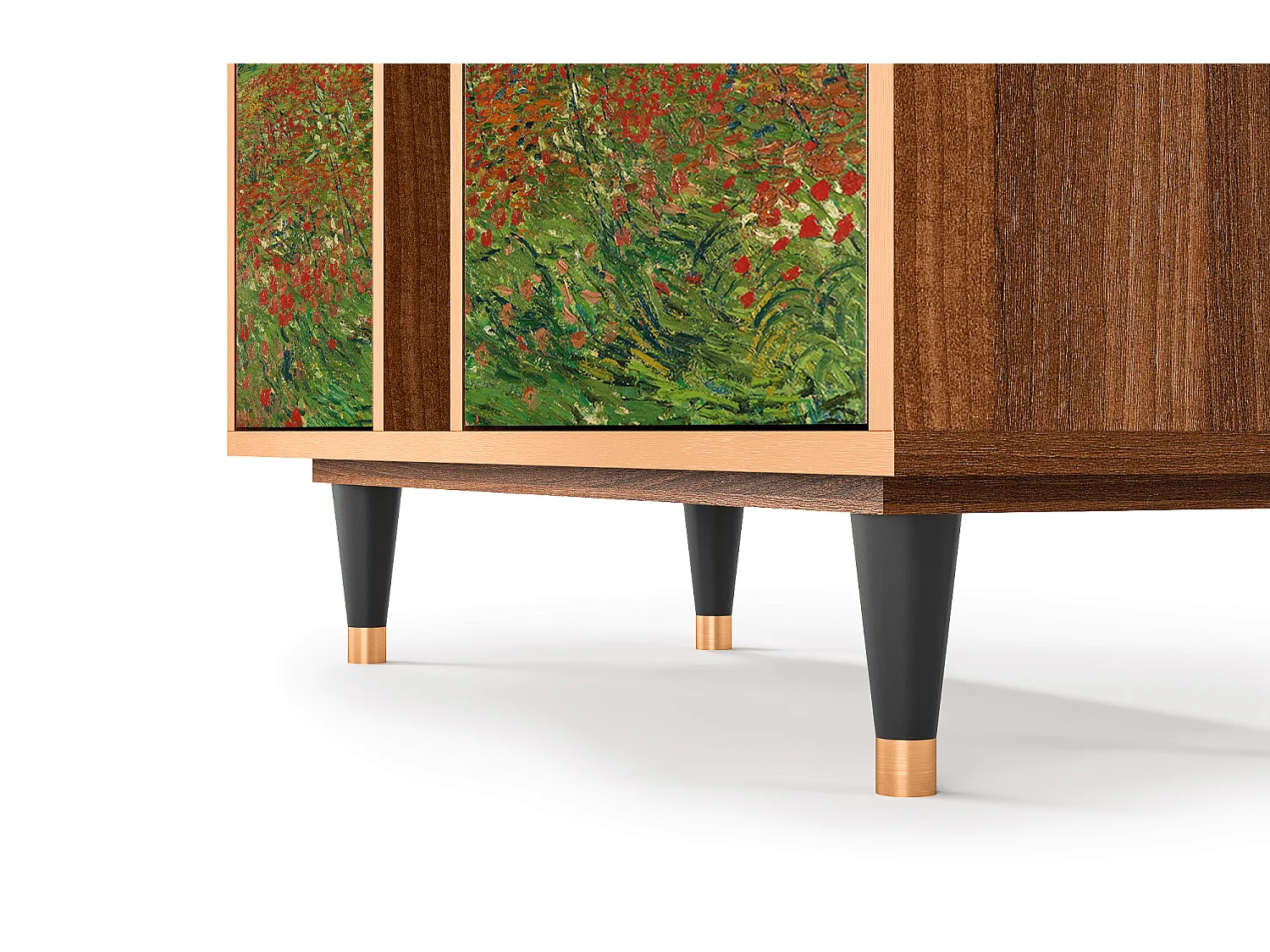 Buffet - 94х96х41 cm - BS5 - Poppy field by van Gogh, Noyer