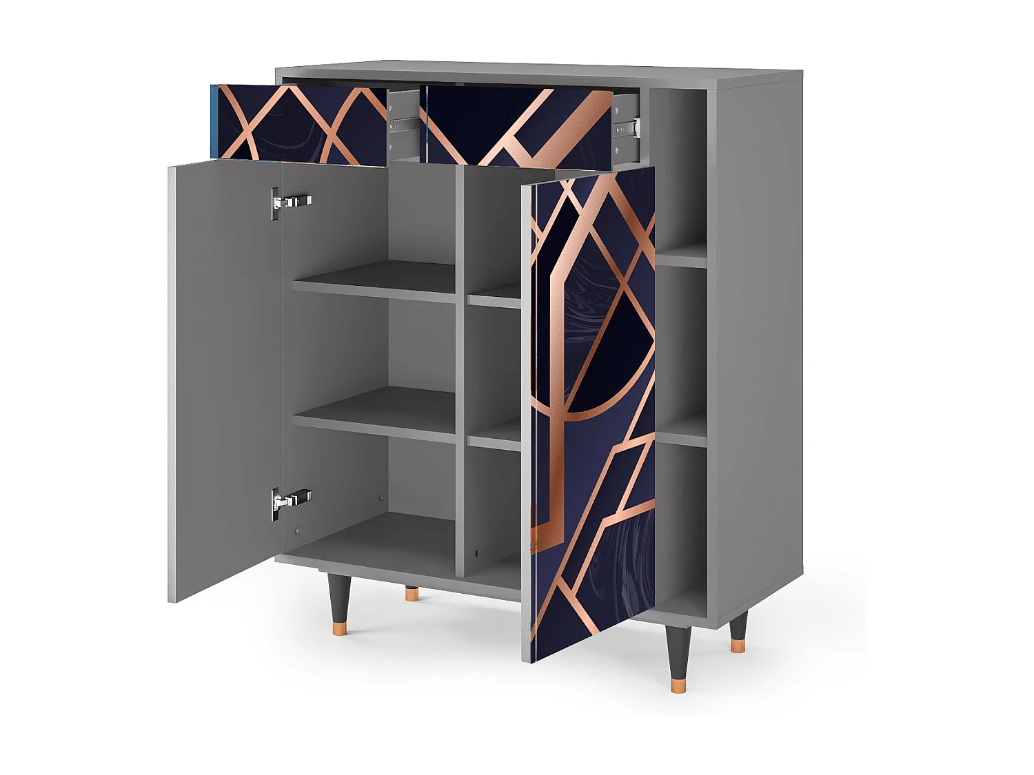 Credenza - 96х110х41 cm - BS6 - Purple Temple, Grigio