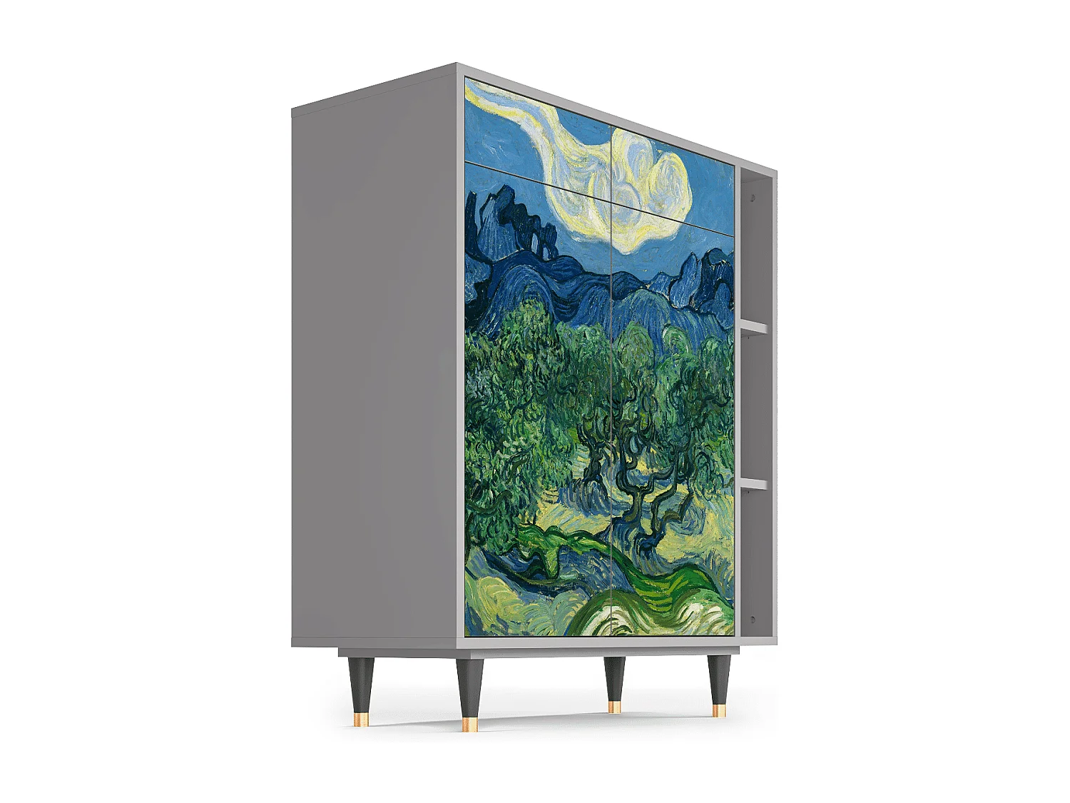 Kredens - 96х110х41 cm - BS6 - The Oil Trees, Szary