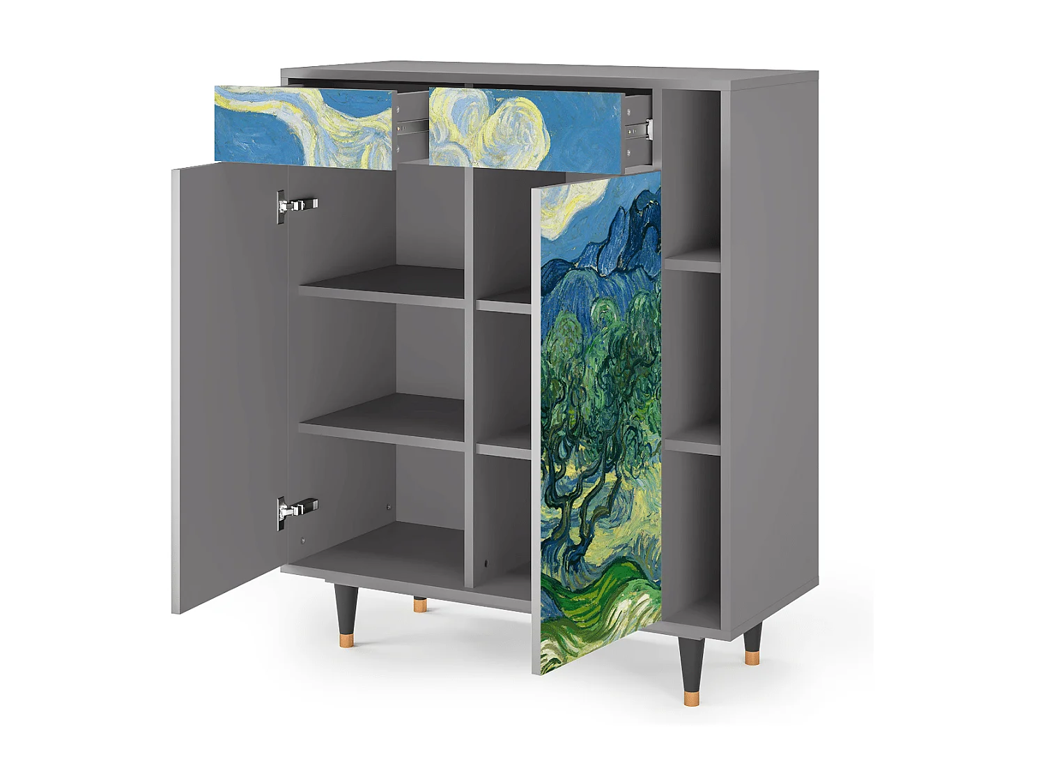 Credenza - 96х110х41 cm - BS6 - The Oil Trees, Grigio