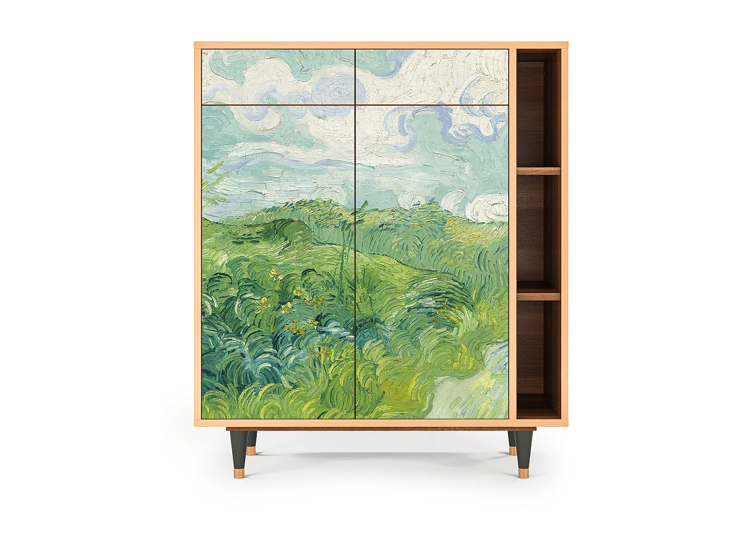Buffet - 96х110х41 cm - BS6 - Green Wheat Fields, Noyer