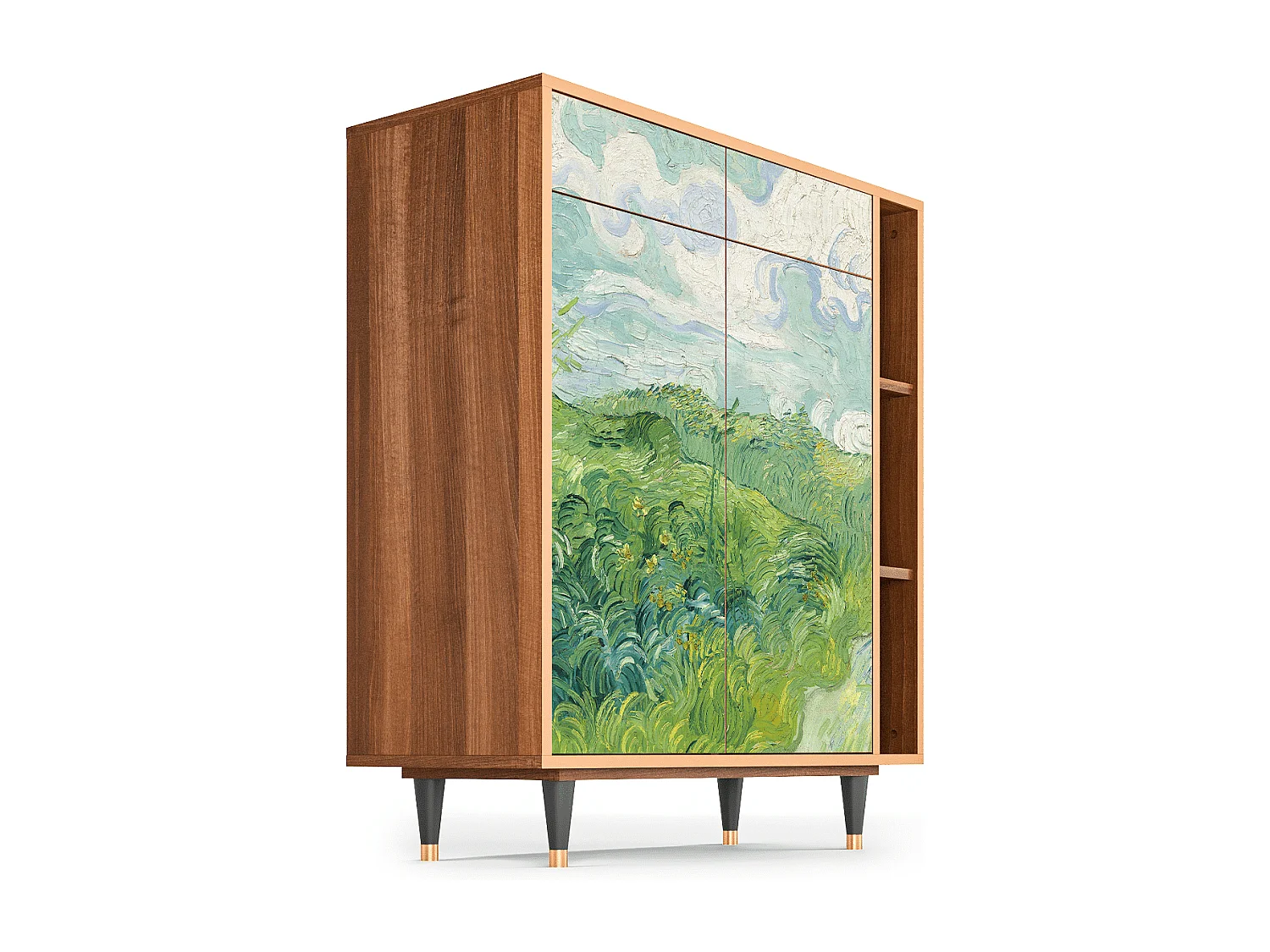 Buffet - 96х110х41 cm - BS6 - Green Wheat Fields, Noyer