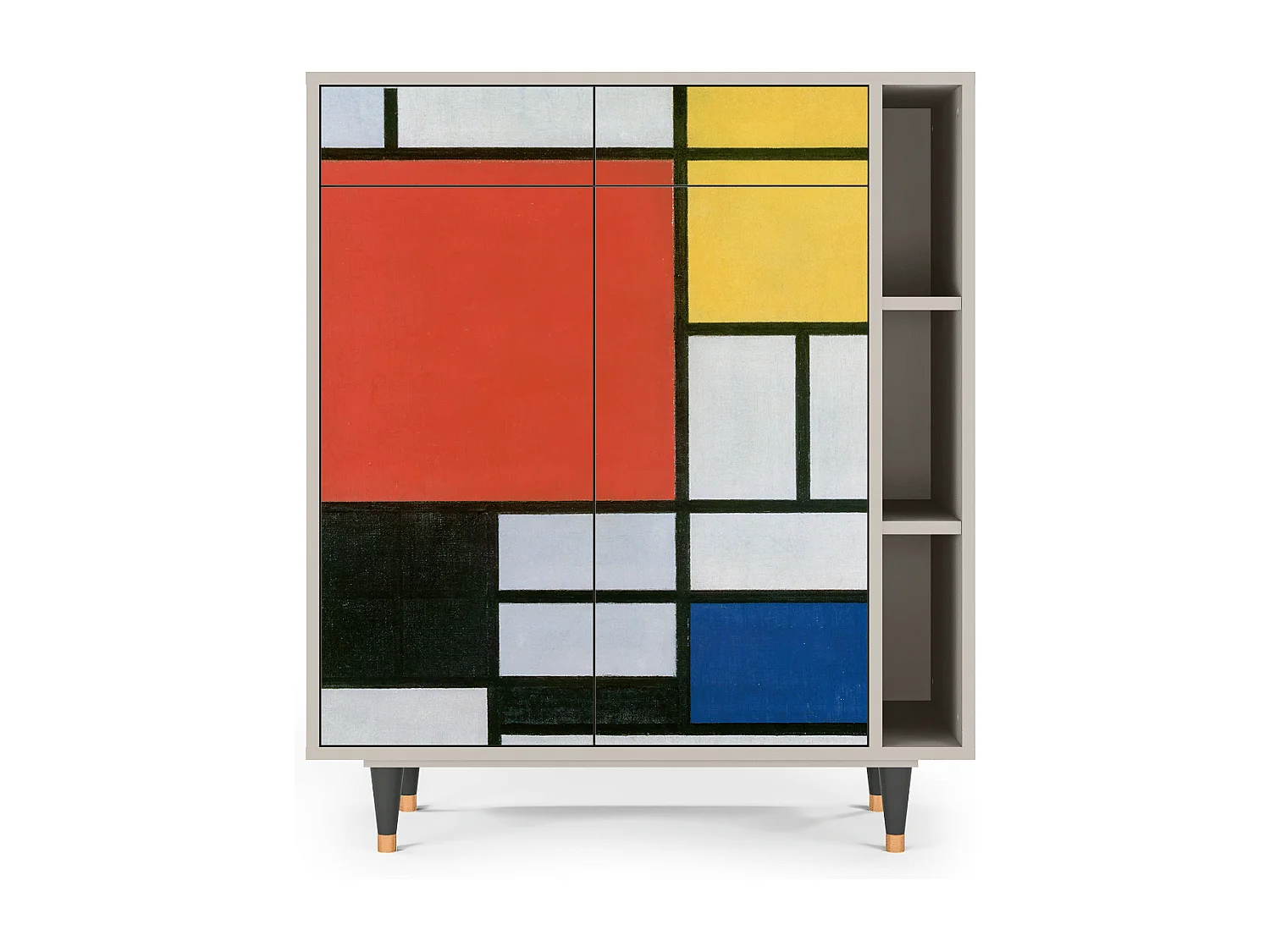 Kredens - 96х110х41 cm - BS6 - Composition, Piaskowy