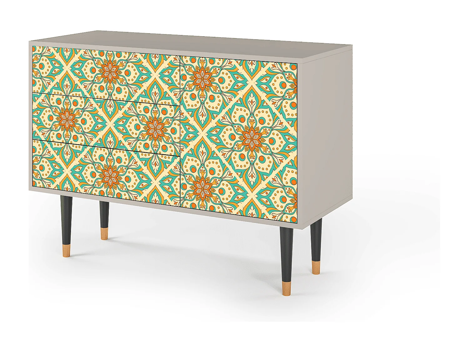 Aparador - 115х84х41 cm - S3 - Hindu Daisy, Areia