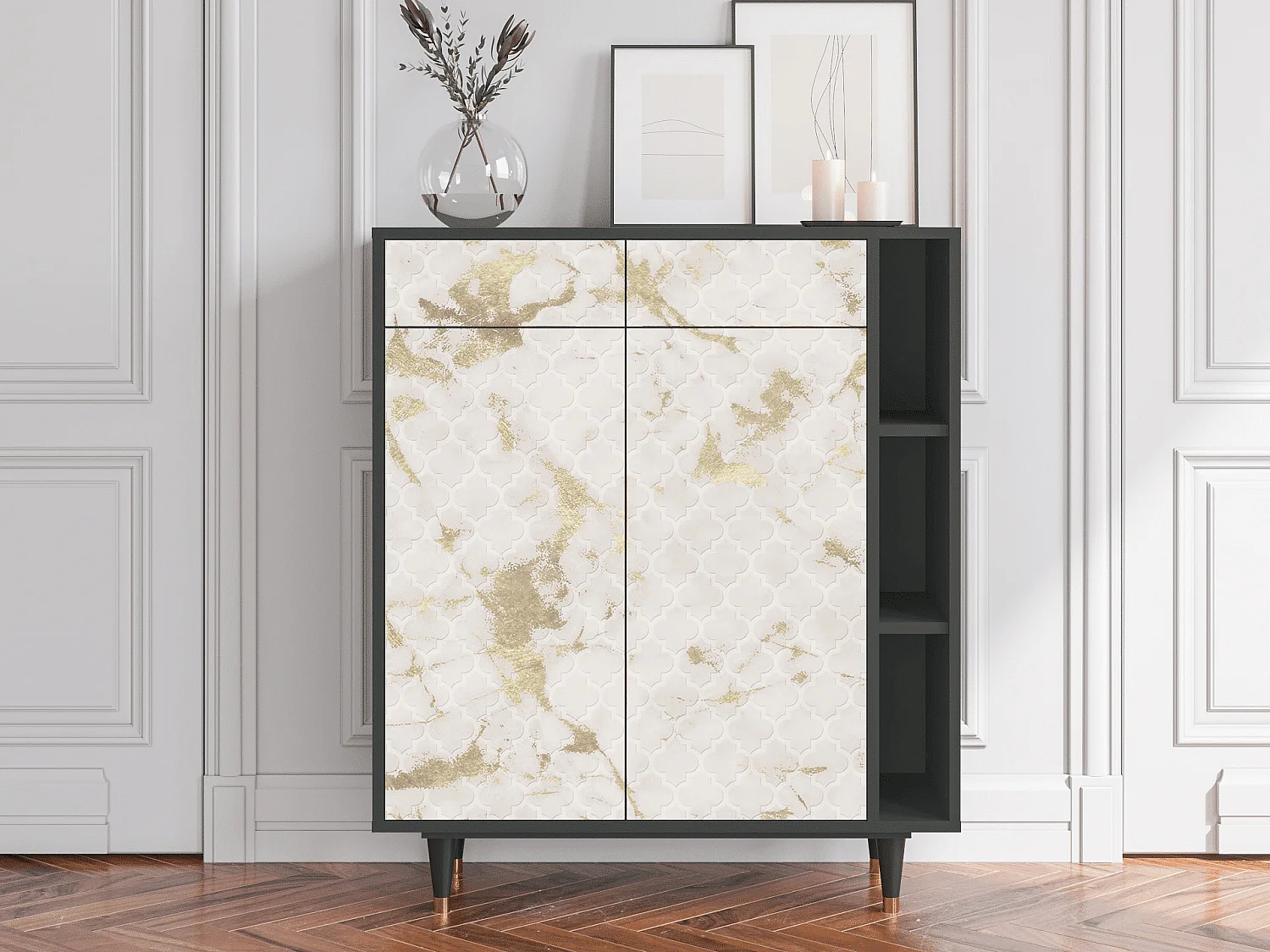 Buffet - 96х110х41 cm - BS6 - Sahara desert, Anthracite