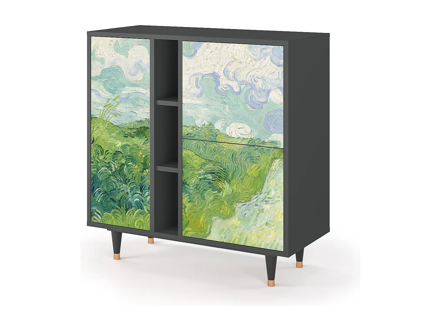 Buffet - 94х96х41 cm - BS5 - Green Wheat Fields, Anthracite
