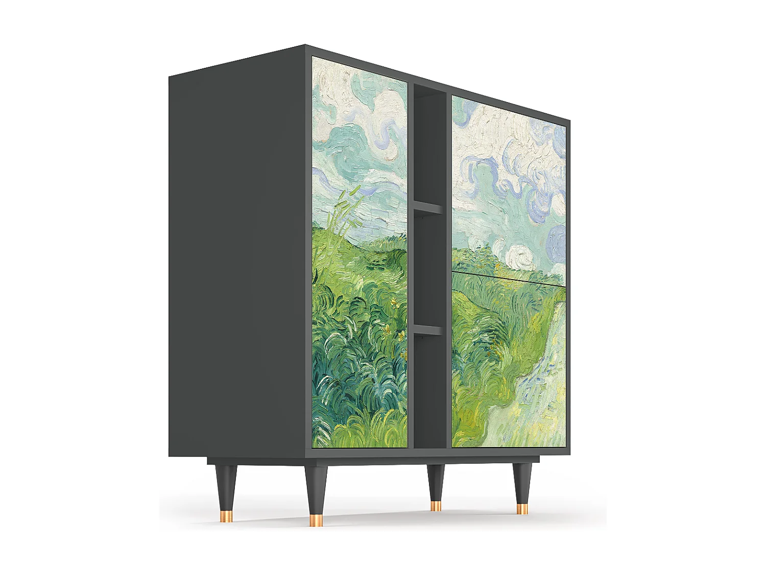 Buffet - 94х96х41 cm - BS5 - Green Wheat Fields, Anthracite