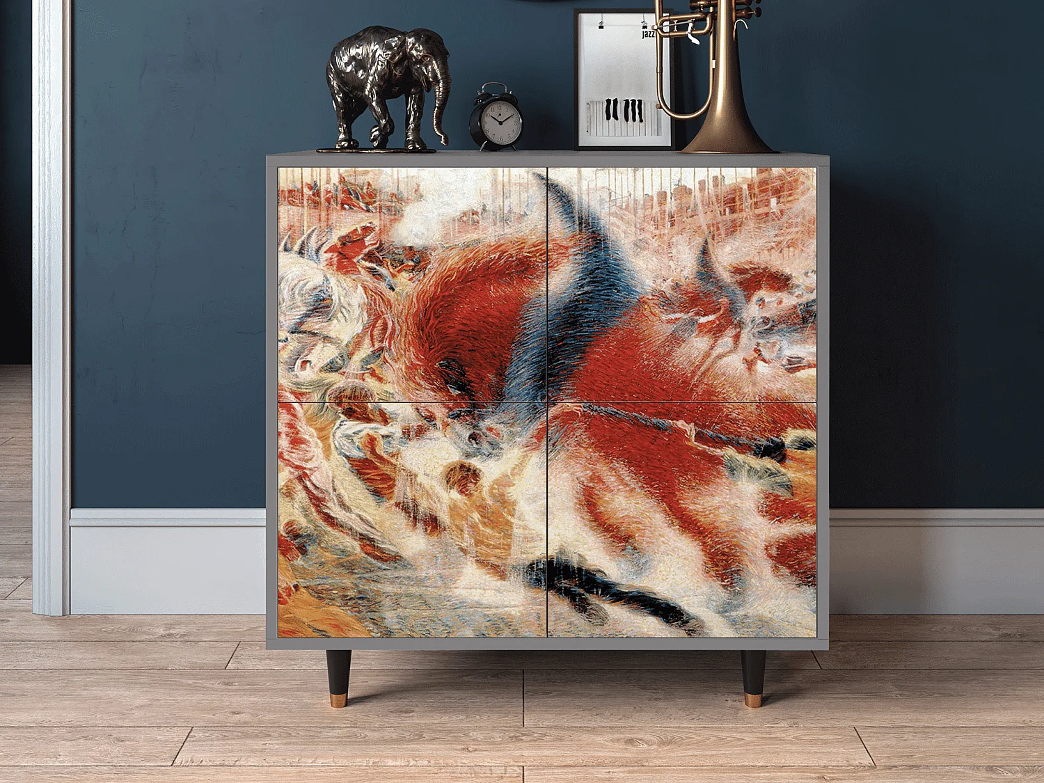 Buffet - 94x96x48 cm - BS3 - The City Rises, Gris