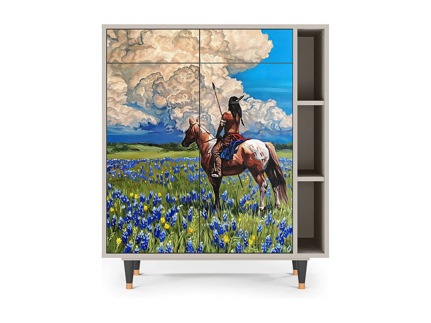 Sideboard - 96х110х41 cm - BS6 - Thunderheads by Dean, Sand