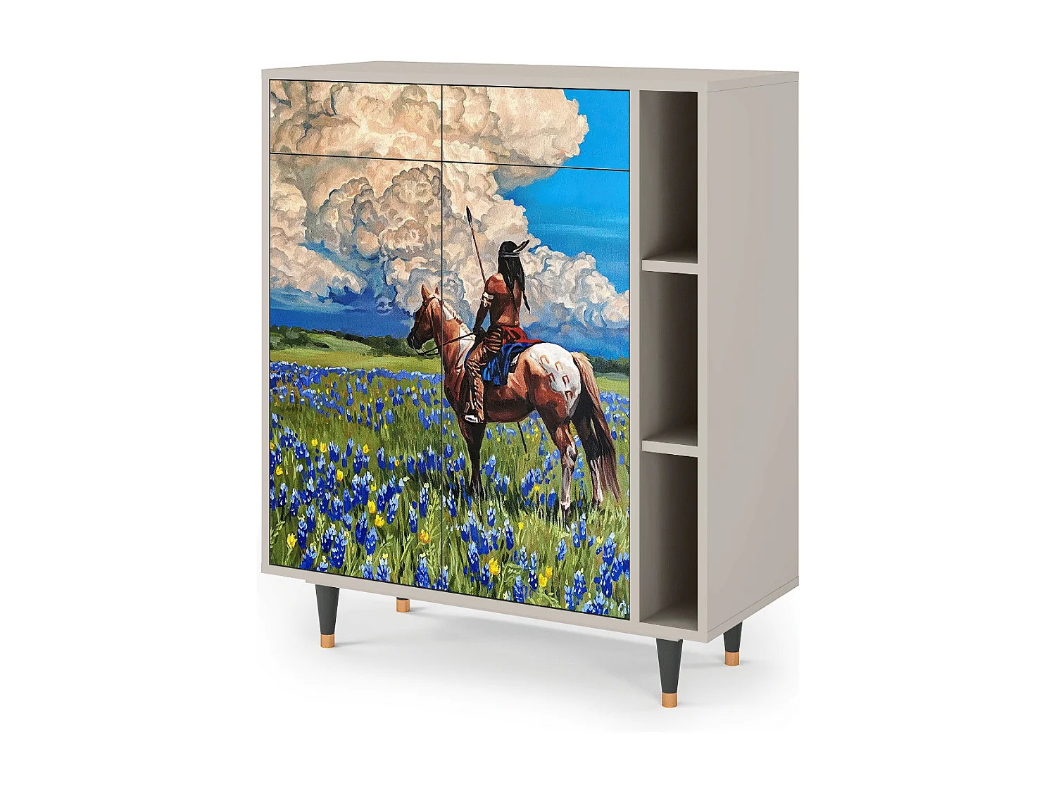 Sideboard - 96х110х41 cm - BS6 - Thunderheads by Dean, Sand