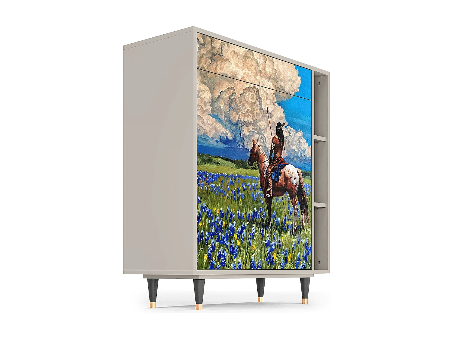 Sideboard - 96х110х41 cm - BS6 - Thunderheads by Dean, Sand