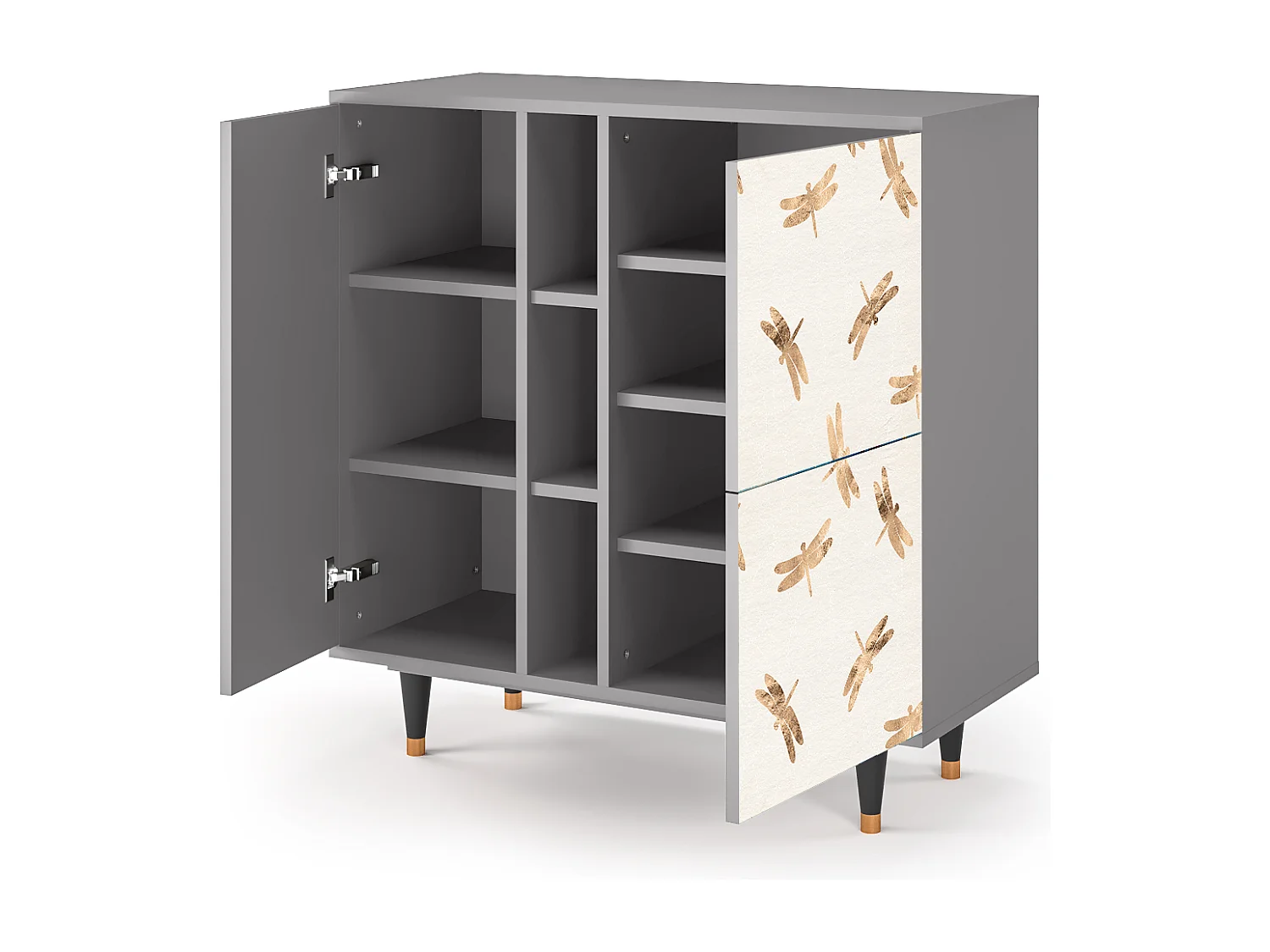 Credenza - 94х96х41 cm - BS5 - Nude Dragonflies, Grigio