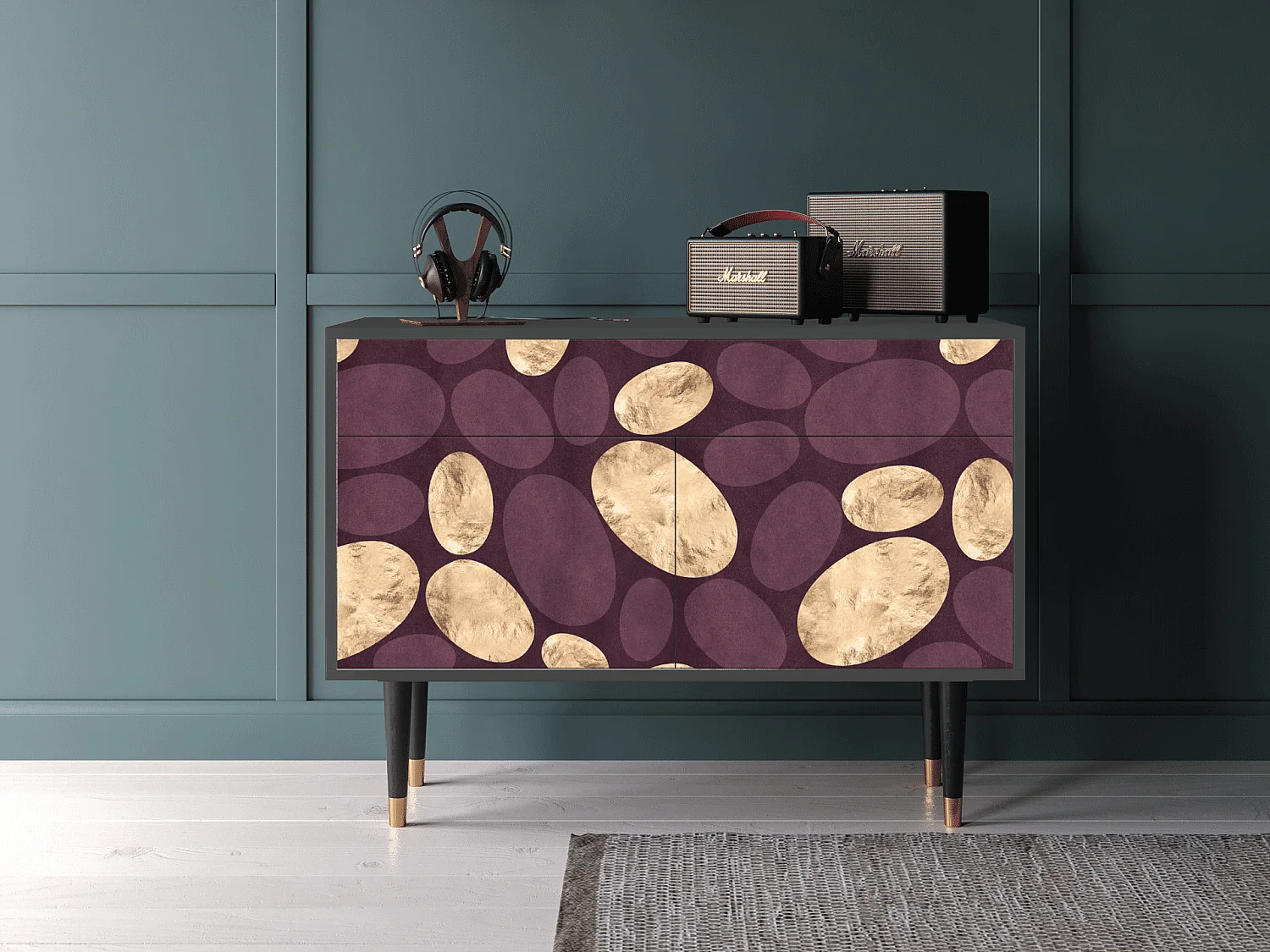 Sideboard - 115x85x48 cm - BS4 - Fine Wine, Anthrazit