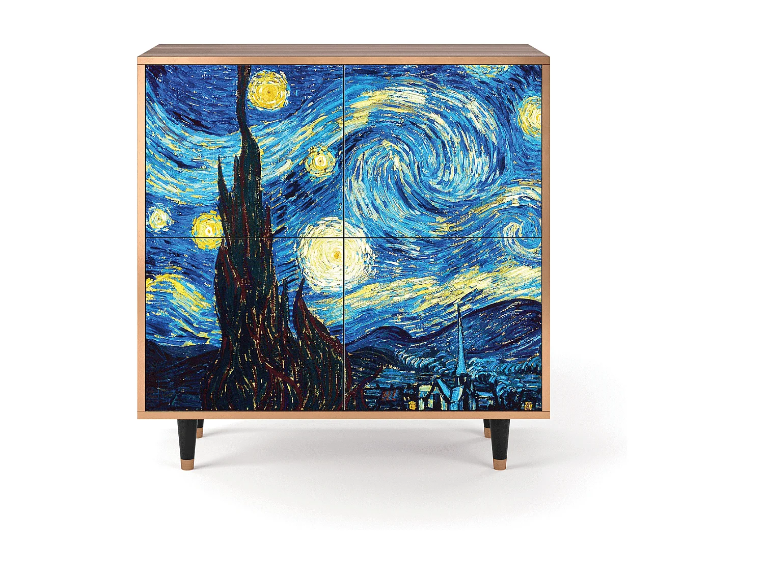 Buffet - 94x96x48 cm - BS3 - The Starry Night  , Noyer