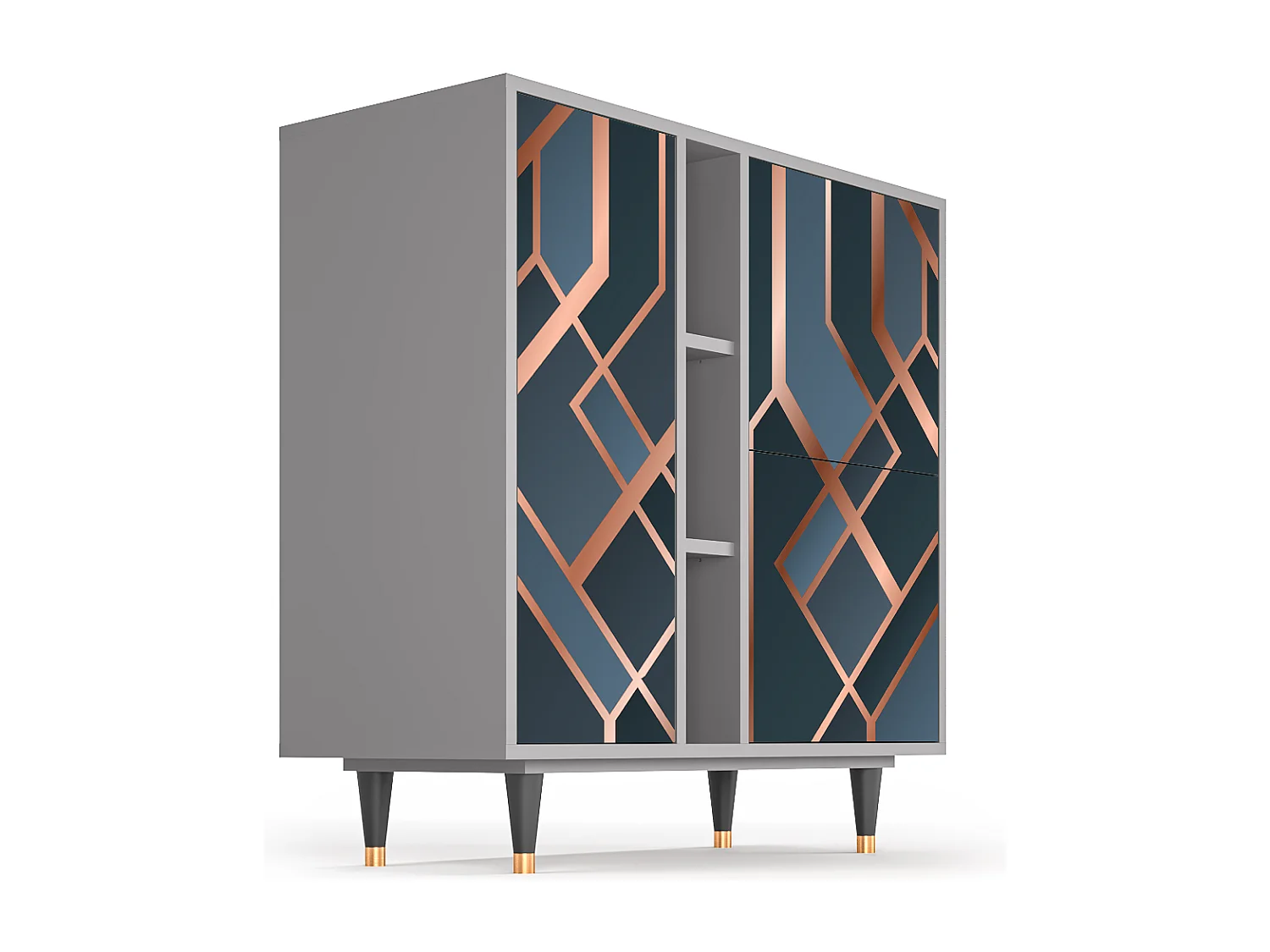 Credenza - 94х96х41 cm - BS5 - Ashy 1920', Grigio