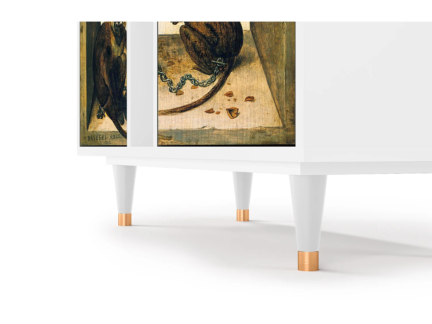 Kredens - 94х96х41 cm - BS5 - Two Monkeys, Biały