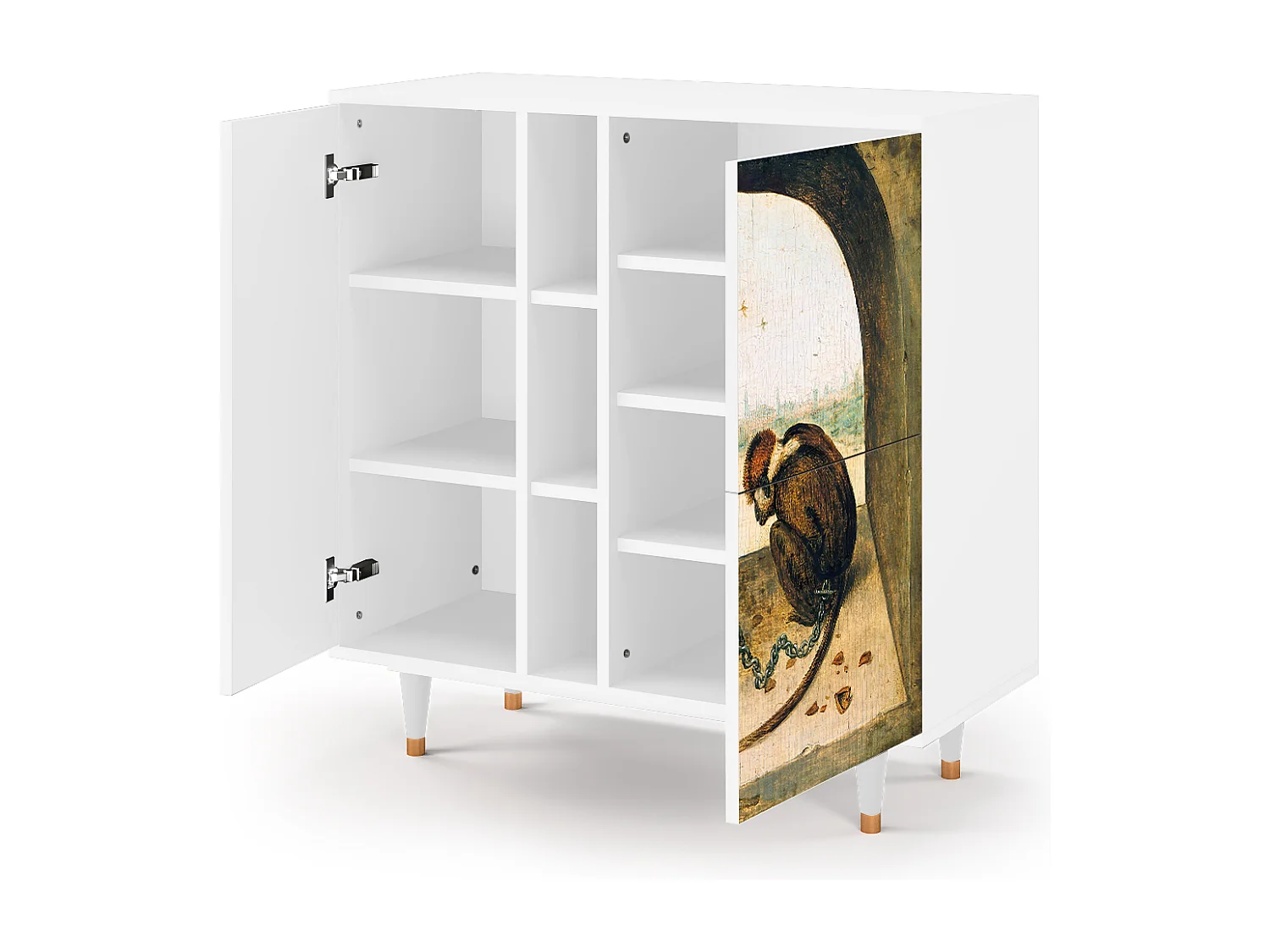 Dressoir - 94х96х41 cm - BS5 - Two Monkeys, Wit