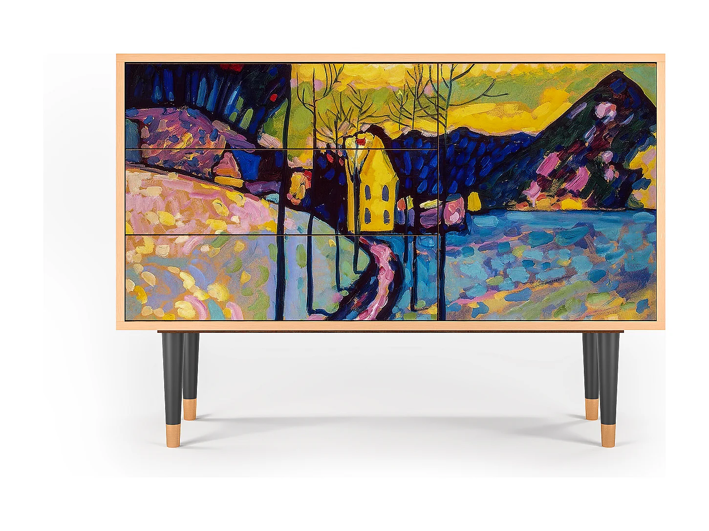 Kredens - 115х84х41 cm - S3 - Winter Landscape, Orzech