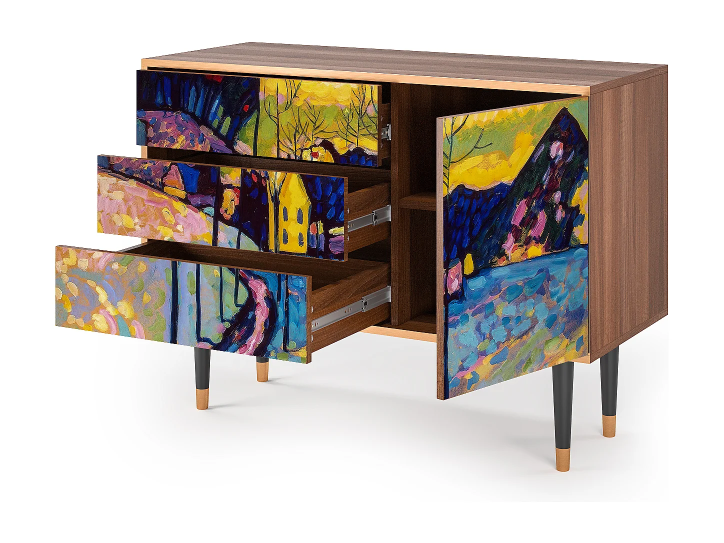 Buffet - 115х84х41 cm - S3 - Winter Landscape, Noyer