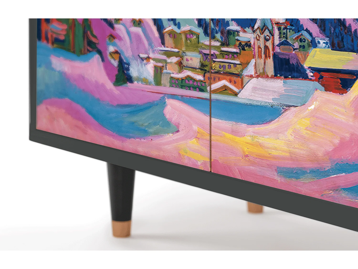 Kredens - 94x96x48 cm - BS3 - Davos Winter, Antracyt