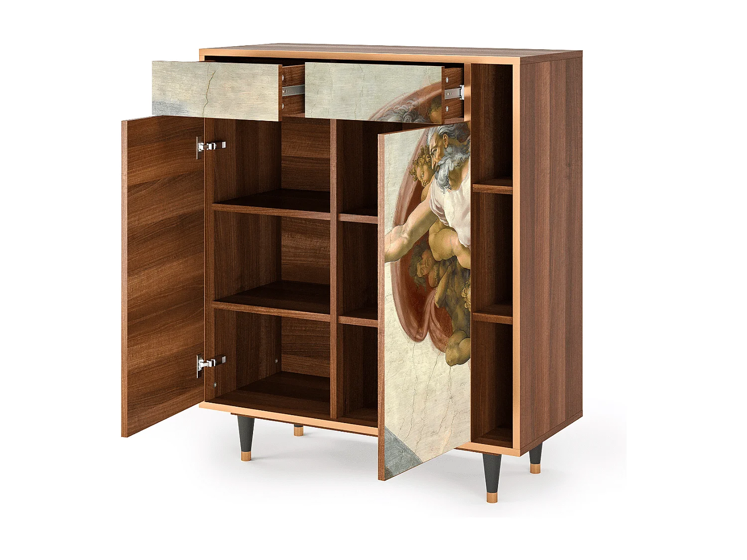 Buffet - 96х110х41 cm - BS6 - The Creation of Adam, Noyer