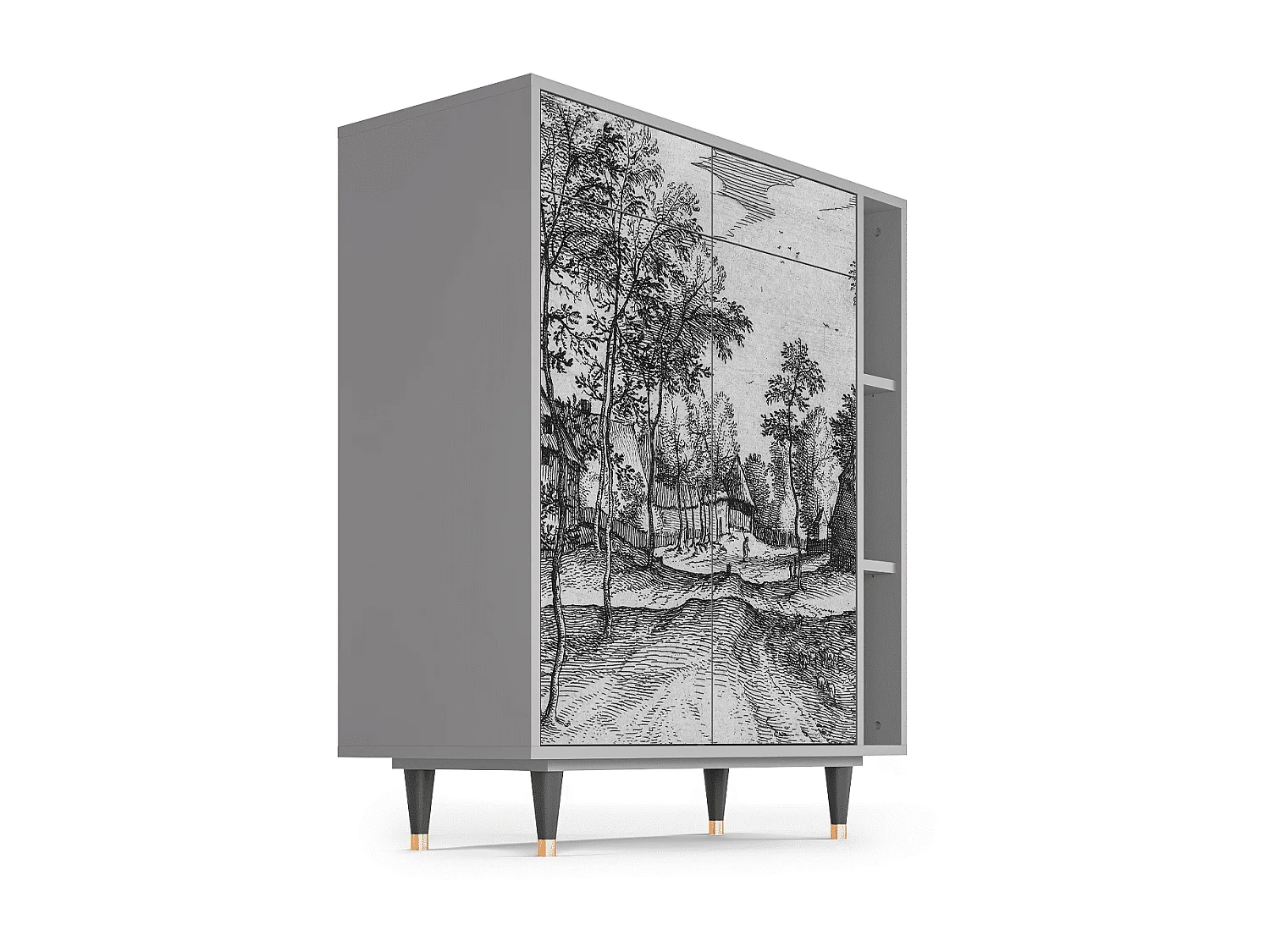 Credenza - 96х110х41 cm - BS6 - Village Road, Grigio