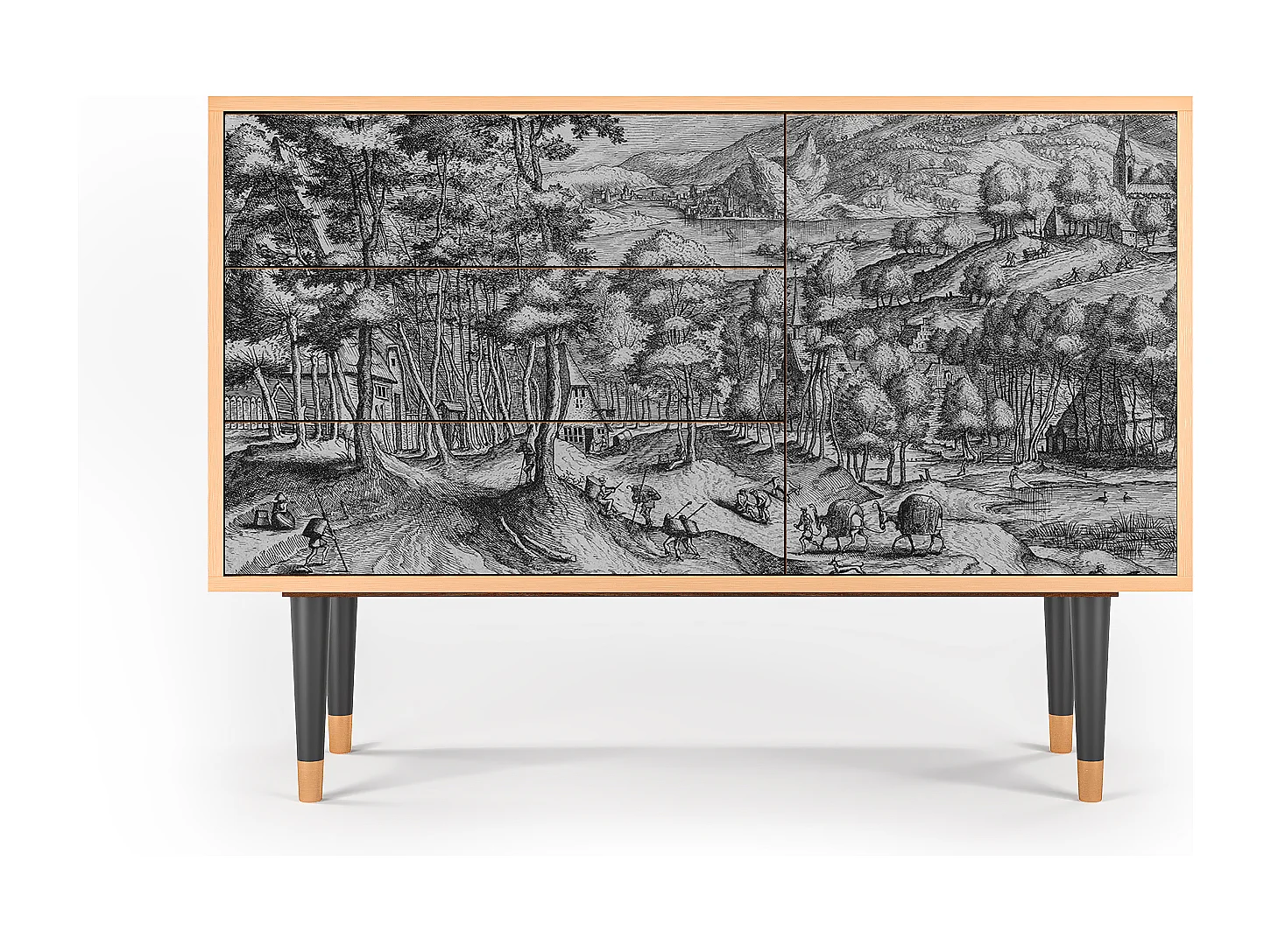 Credenza - 115х84х41 cm - S3 - Rusticorum, Noce