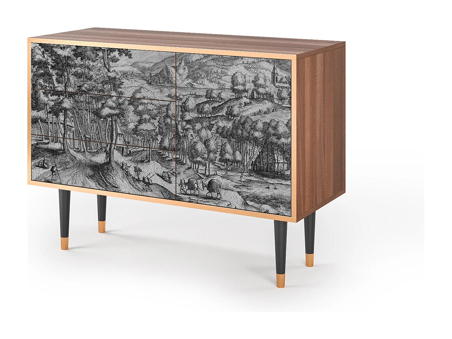 Credenza - 115х84х41 cm - S3 - Rusticorum, Noce