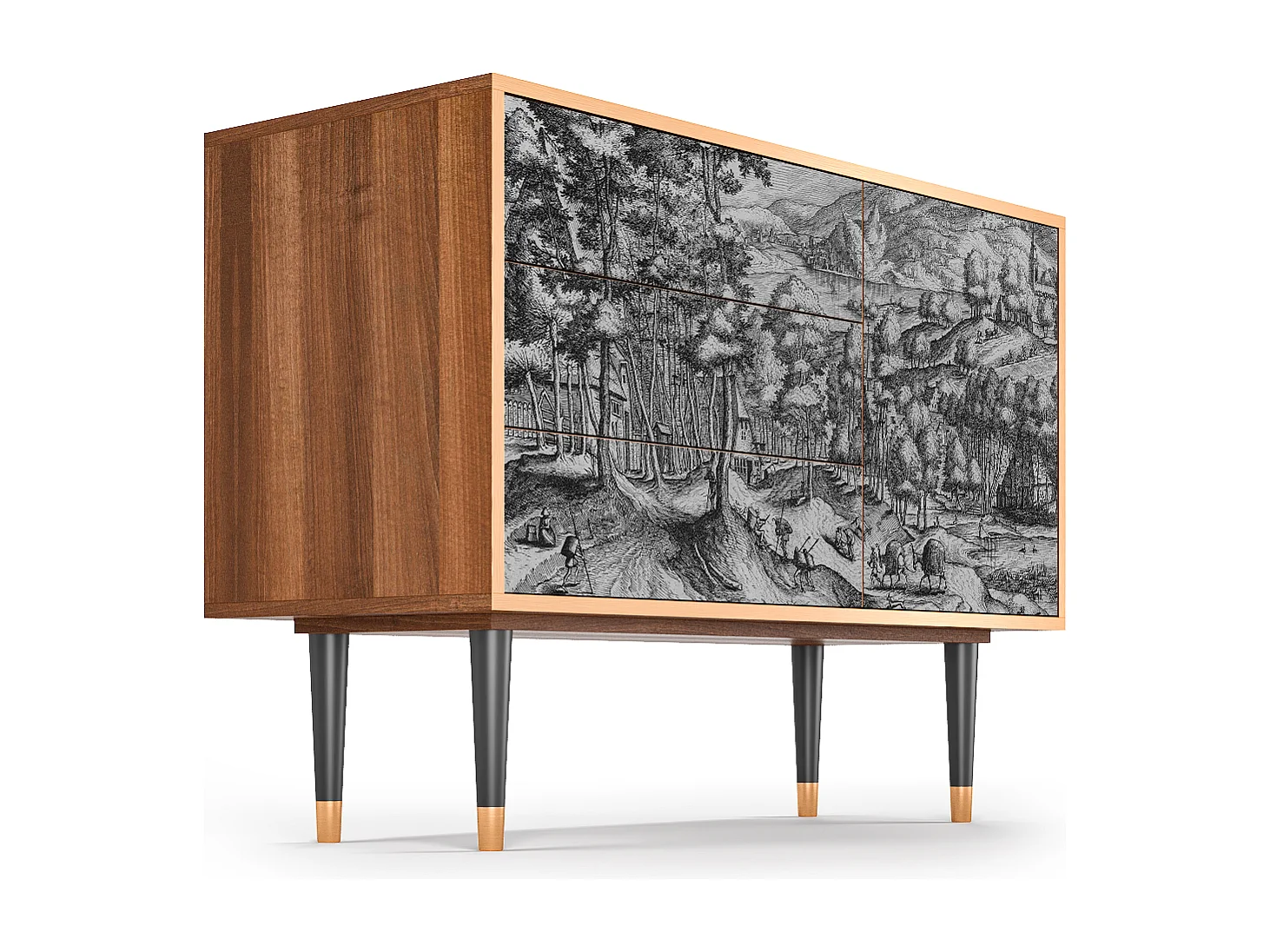 Credenza - 115х84х41 cm - S3 - Rusticorum, Noce