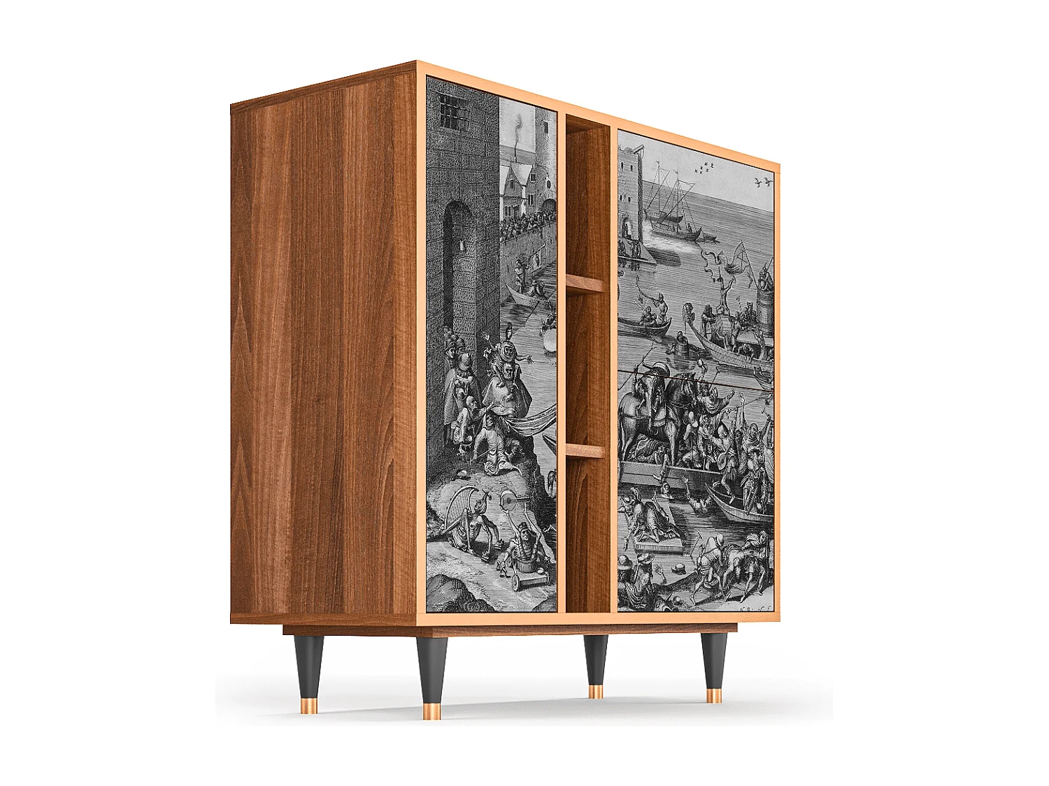 Credenza - 94х96х41 cm - BS5 - Saint Martin, Noce