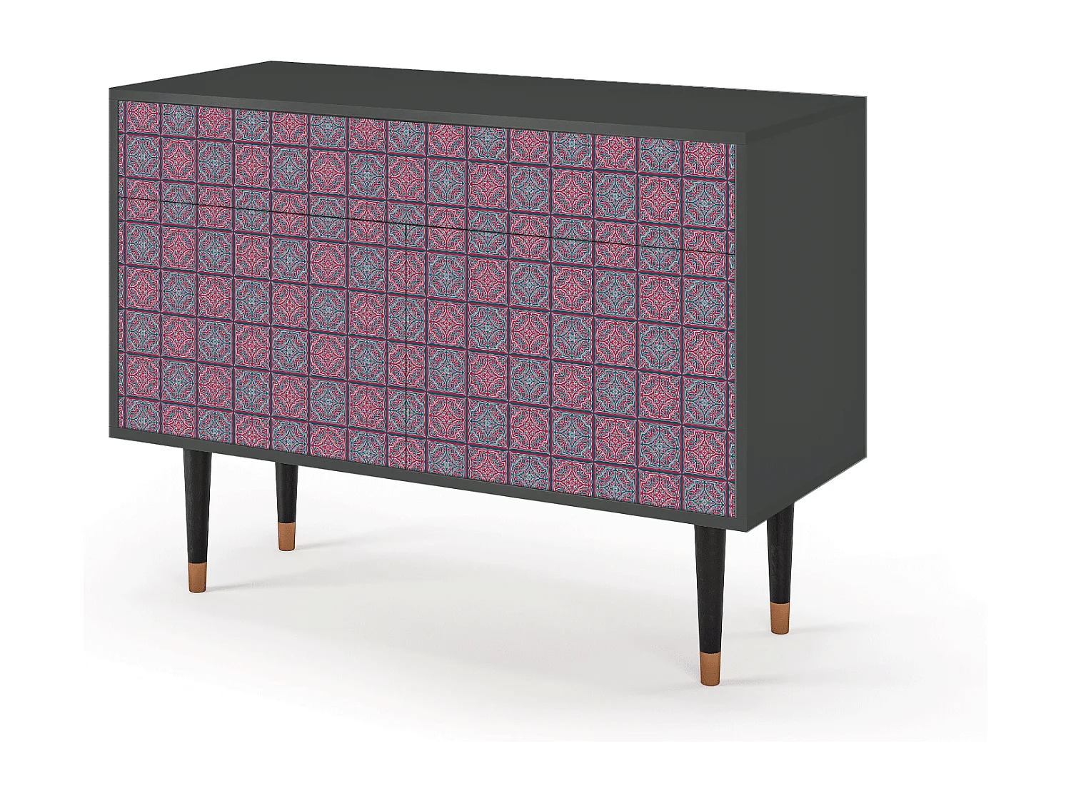 Dressoir - 115x85x48 cm - BS4 - Riviera Mosaic, Antraciet