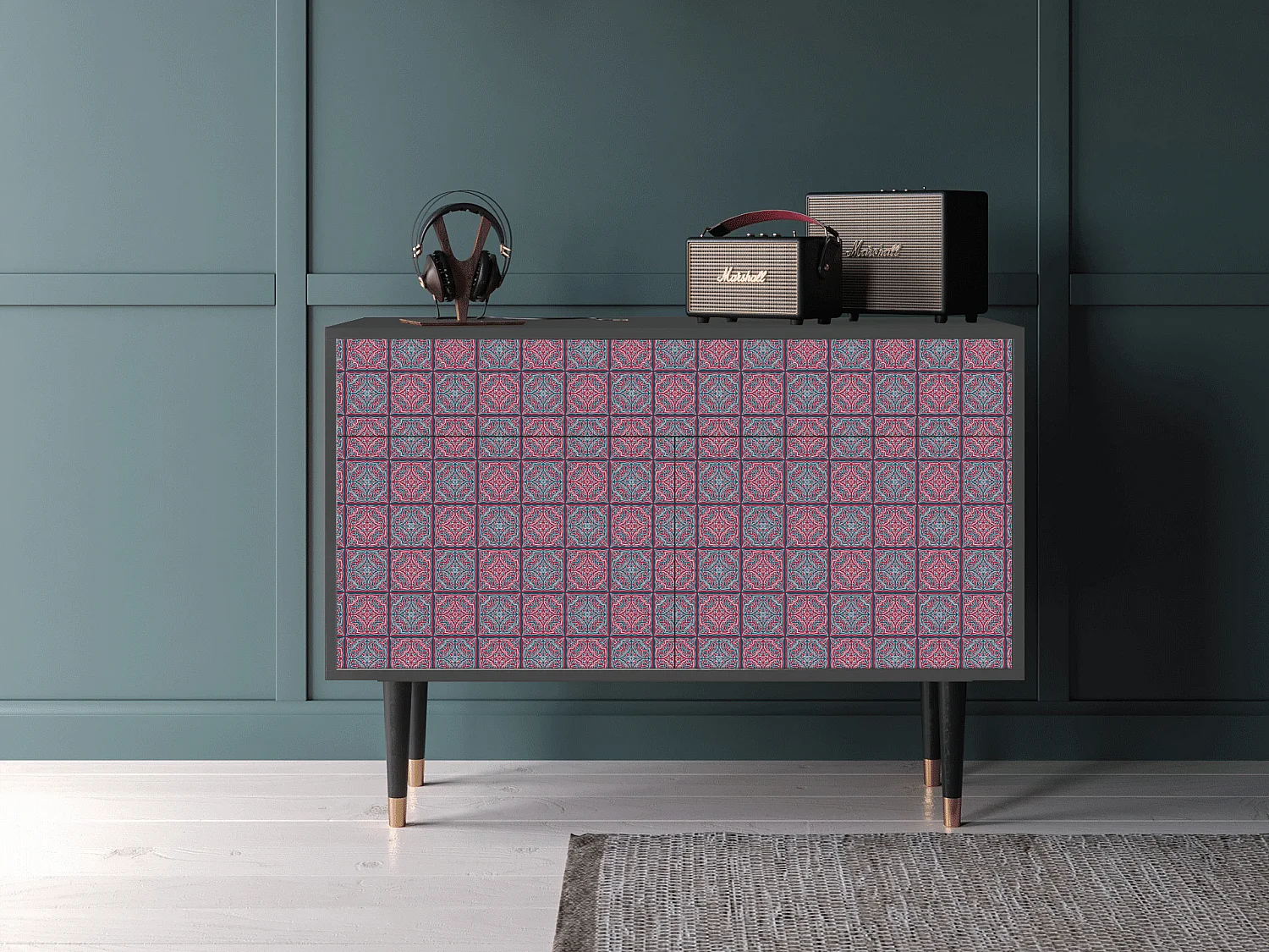 Buffet - 115x85x48 cm - BS4 - Riviera Mosaic, Anthracite