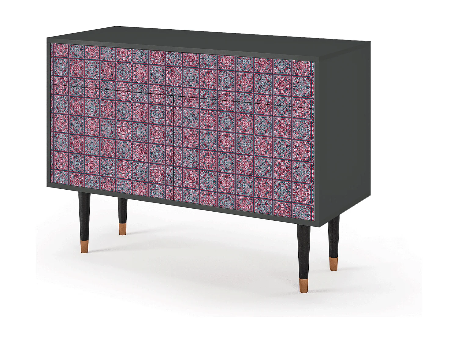 Buffet - 115x85x48 cm - BS4 - Riviera Mosaic, Anthracite
