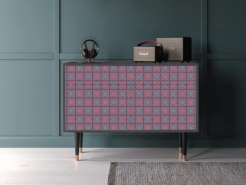 Dressoir - 115x85x48 cm - BS4 - Riviera Mosaic, Antraciet